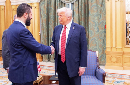 Президент США Дональд Трамп и президент Сирии Ахмед аш-Шараа.